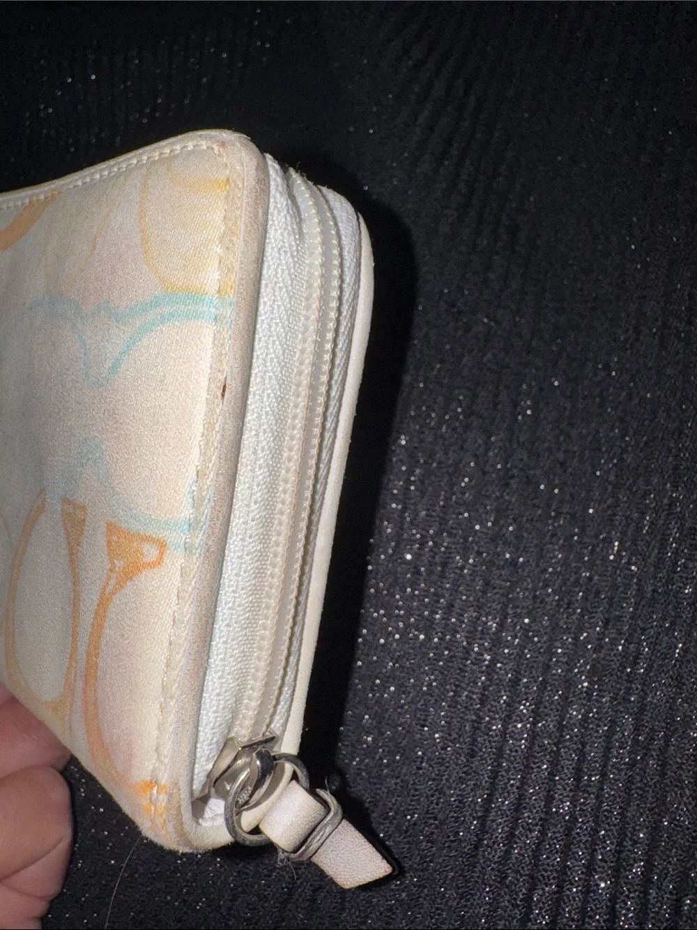 Coach Hamptons y2k vintage pastel scribble pattern zip around wallet